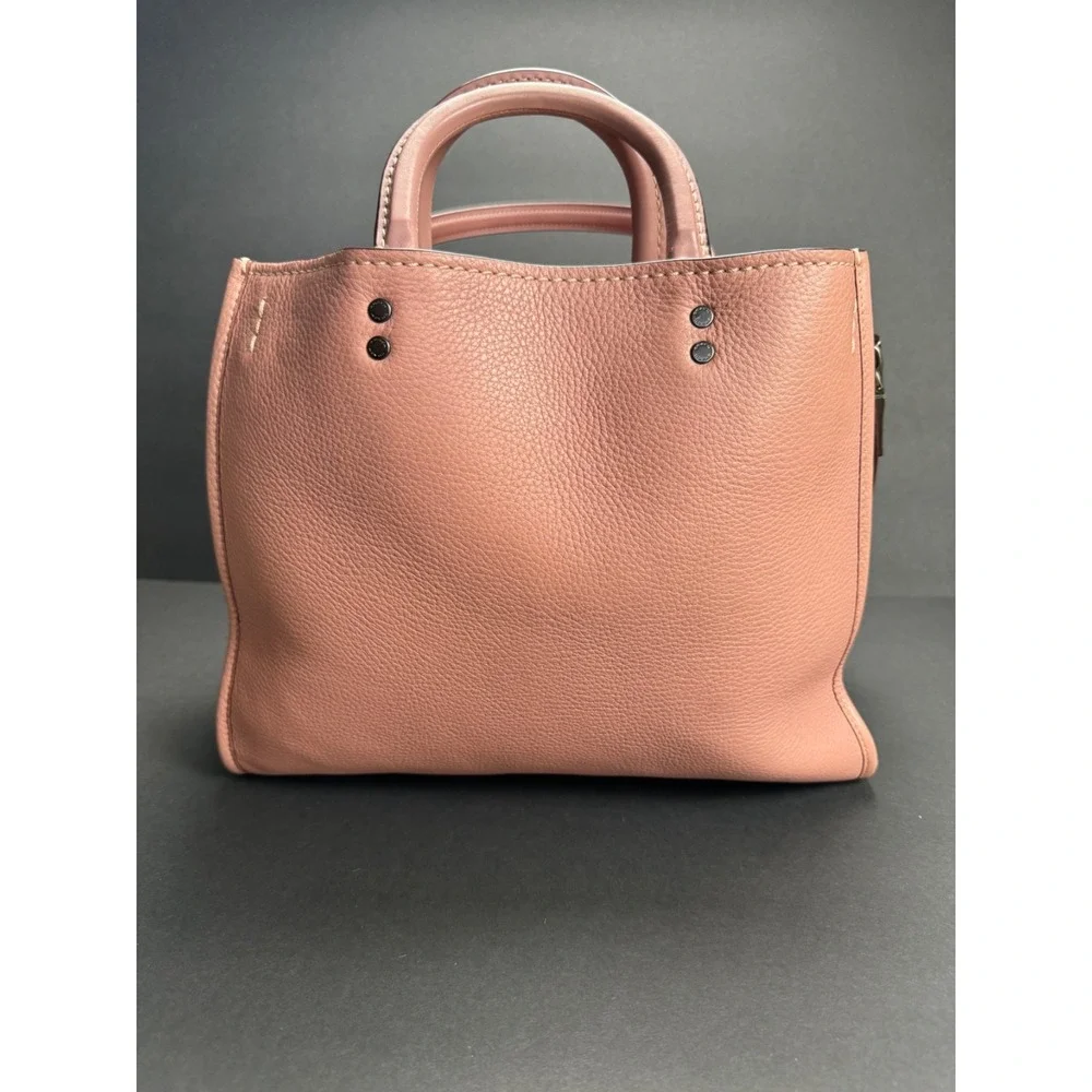 Coach 1941 Rogue 31 Dusty Rose Pink Glovetanned Pebble Leather Satchel 23755